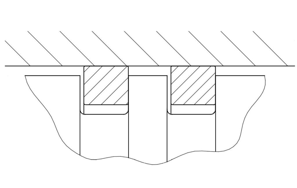 Static joint rings cross section