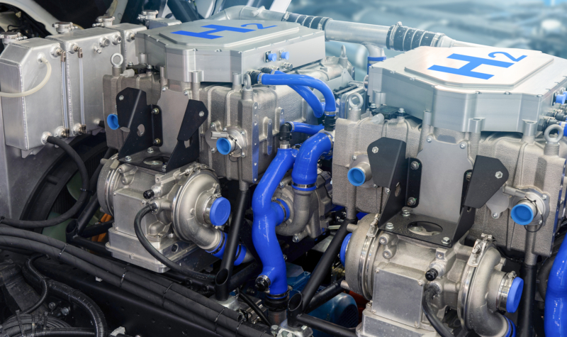 Fuel,Cell,Hydrogen,Truck,Engine.,Eco-friendly,Commercial,Vehicle