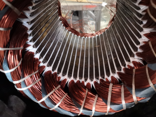 Electric,Motor,Stator,With,Winding,Coil,,,View,Of,Inside