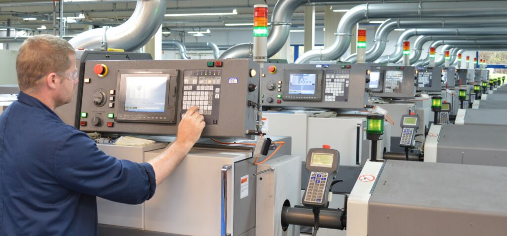 Bank of lathes